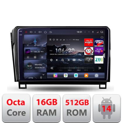 Navigatie Toyota Tundra 2007-2013 Android radio bluetooth internet 8 core QLED 2K 12+256GB 360 Edotec
