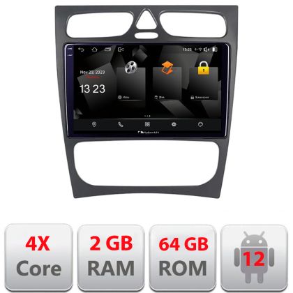 Navigatie Mercedes C W203 2001-2007 5230-clk Android Ecran 720P Quad Core 2+64 carplay android auto