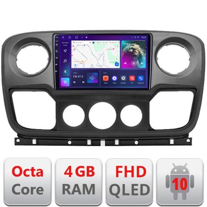Navigatie Opel Movano, Renault Master 2010-2021 Android Ecran QLED octa core 4+64 carplay android auto KIT-movano+EDT-E310V3
