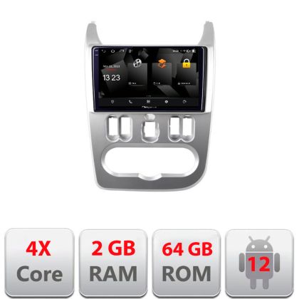 Navigatie Dacia Duster 2010-2012 5230-099 Android Ecran 720P Quad Core 2+64 carplay android auto