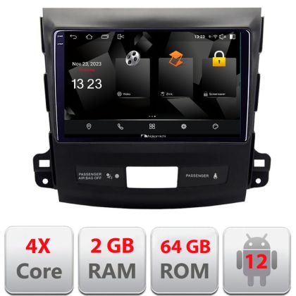 Navigatie Mitsubishi Outlander 2010 5230-056 Android Ecran 720P Quad Core 2+64 carplay android auto