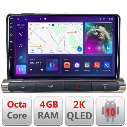 Navigatie Citroen C3 2017-2024 ecran color de fabrica QLED 2K Octa core 4+32 DSP 360 Optic FHD internet gps radio carplay android auto Kit-+EDT-E409-2K