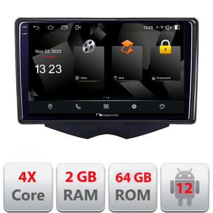 Navigatie Hyundai Veloster Android Ecran 720P Quad Core 2+64 carplay android auto