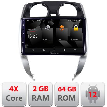Navigatie Nisan Note 2012-2019 Android Ecran 720P Quad Core 2+64 carplay android auto