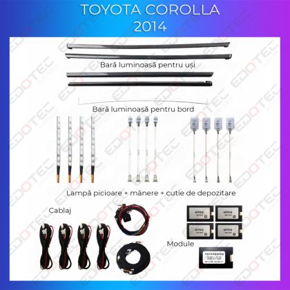 Lumini Ambientale Toyota Corolla 2014- set complet  control telefon sau sistem original