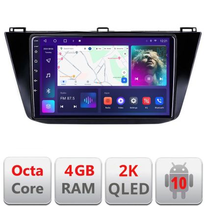 Navigatie VW Tiguan 2016- C-5883 Android Octa Core Ecran 2K QLED GPS 4G 4+32GB 360 KIT-5883+EDT-E410-2K