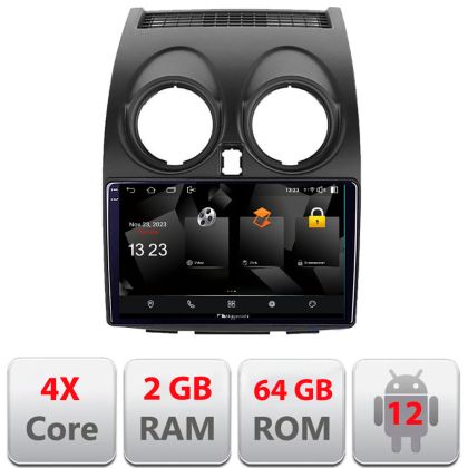 Navigatie Nissan Qashqai 5230-499 Android Ecran 720P Quad Core 2+64 carplay android auto