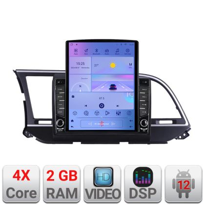 Navigatie Hyundai Elantra 2015-2018 K-581 ecran tip TESLA 9.7" cu Android Radio Bluetooth Internet GPS WIFI 2+32 DSP Q