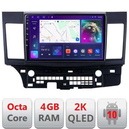 Navigatie MITSUBISHI LANCER Android Octa Core Ecran 2K QLED GPS 4G 4+32GB 360 KIT-037+EDT-E410-2K