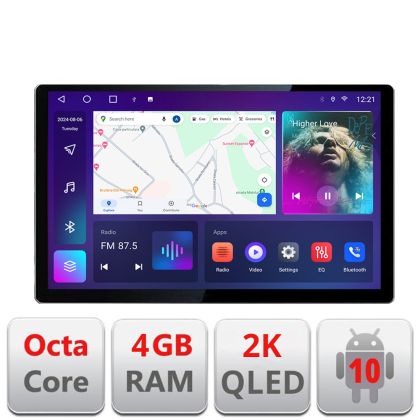 Navigatie dedicata Seat Arona Edonav ecran 13" 2K 4+32 Android Waze USB Navigatie 4G 360 Toslink Youtube Radio kit-arona si EDT-E