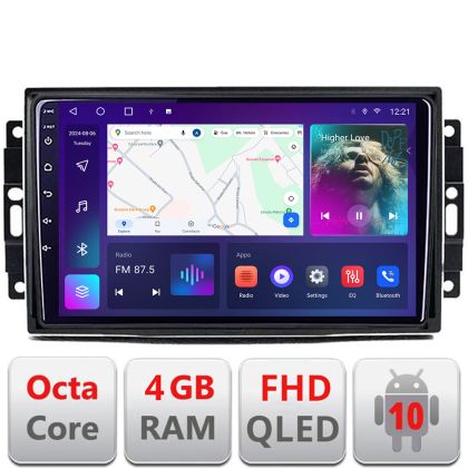 Navigatie Chrysler Jeep B-202 Android Ecran QLED octa core 4+64 carplay android auto KIT-202+EDT-E310V3