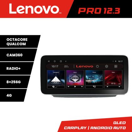 Navigatie Fiat Ducato 2021- Lenovo Qled 12.3 inch Octa Core 8+256 360 DSP ADAS carplay android auto radio internet KIT-ducato2024+PRO-12.3-8+256