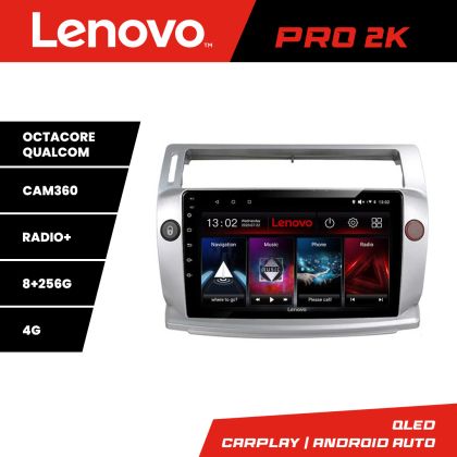 Navigatie Citroen C4  Lenovo Kit-088 8 core QLED 2K 8+256 360 Android Waze USB Navigatie Internet Youtube Radio