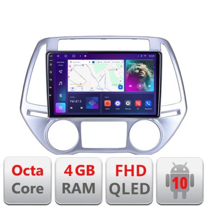 Navigatie Hyundai I20 2011-2014 manual si automat Android radio gps internet quad core 4+64 carplay android auto Kit-i20-2012+EDT-E309v3