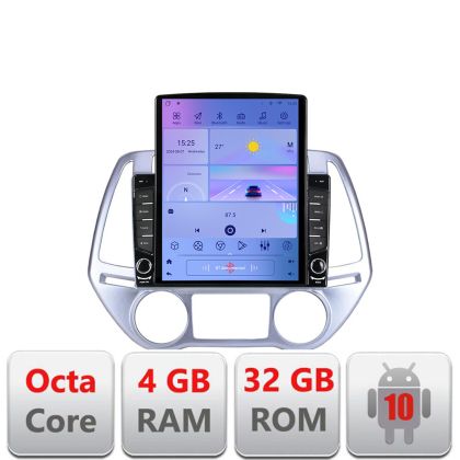 Navigatie Hyundai I20 2011-2014 manual si automat Android radio gps internet Octa Core 4+64 LTE Kit-i20-2012+EDT-E709