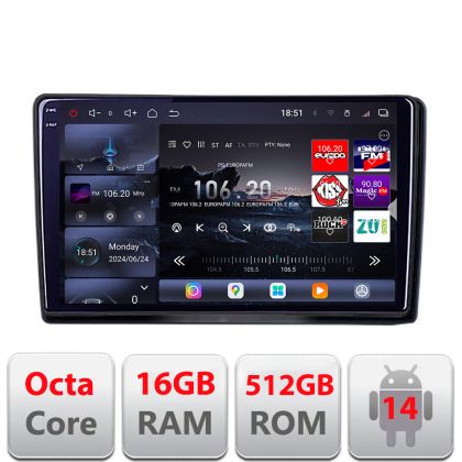 Navigatie Nissan Navara 2006-2014 Edotec Kit-NAVARA 8 core QLED 2K 12+256GB 360 Android Waze USB Navigatie Internet Youtube Radio