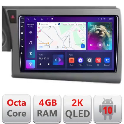 Navigatie Audi A6 C6 2004-2010 QLED 2K Octa core 4+32 DSP 360 Optic FHD internet gps radio carplay android auto kit-a6-c6+EDT-E409-2K