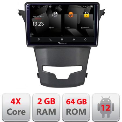 Navigatie Ssangyong Korando 2014-2019 5230-1159 Android Ecran 720P Quad Core 2+64 carplay android auto