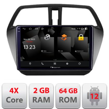 Navigatie Suzuki S-Cross Quad Core 5230-337 Android Ecran 720P Quad Core 2+64 carplay android auto