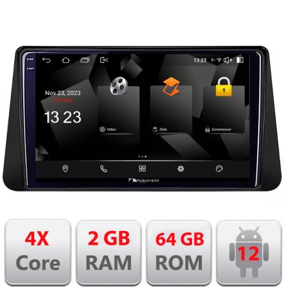 Navigatie Nissan Micra intre anii 2014-2019 Android Ecran 720P Quad Core 2+64 carplay android auto