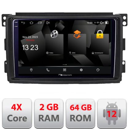 Navigatie Smart 2005-2010 5230-SMART05 Android Ecran 720P Quad Core 2+64 carplay android auto