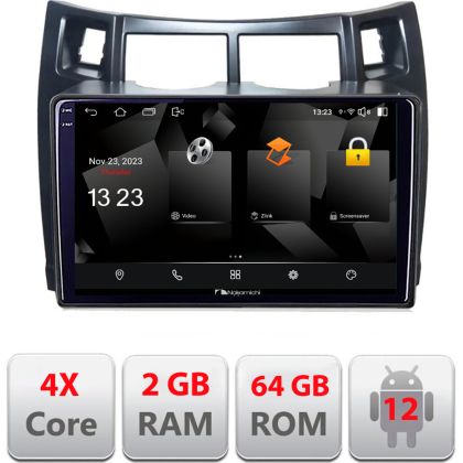 Navigatie Toyota Yaris 2008-2011 5230-YARIS08 Android Ecran 720P Quad Core 2+64 carplay android auto