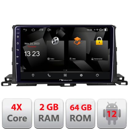 Navigatie Toyota Highlander 2013-2018 Android Ecran 720P Quad Core 2+64 carplay android auto