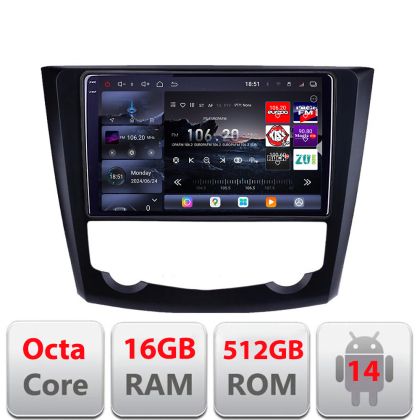 Navigatie Renault Kadjar 2015-2021 Edotec Kit-9030 8 core QLED 2K 12+256GB 360 Android Waze USB Navigatie Internet Youtube Radio