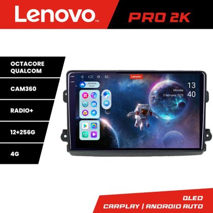 Navigatie Fiat Ducato 2021- Lenovo Qled 2K Octa Core 12+256 360 DSP ADAS carplay android auto radio internet KIT-ducato2024+PRO-2K-9-12+256