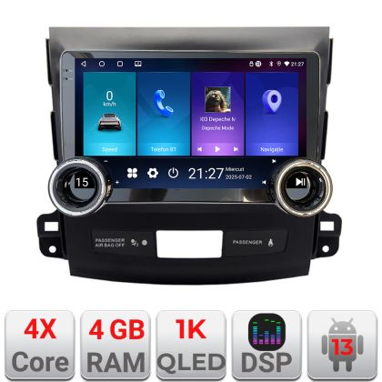 Navigatie Mitsubishi Outlander 2010 Kit-056 Edotec  4+64 10.5 inch Incell 1K android Wifi 5Ghz gps internet  Q v2