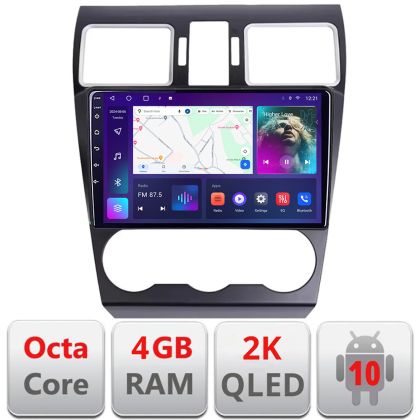 Navigatie Subaru Forester XV QLED 2K Octa core 4+32 DSP 360 Optic FHD internet gps radio carplay android auto kit-062-2019+EDT-E409-2K