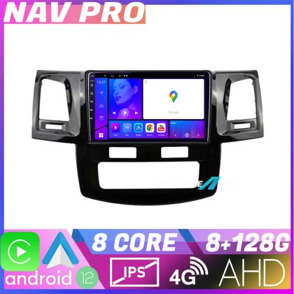 Navigatie Toyota Hilux 2008 2014 KIT 143 EDOTEC-LITE Android Ecran 720P Octa Core 8 128 Carplay