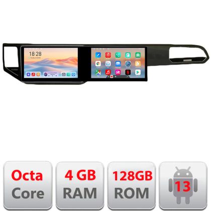 Navigatie VW Golf Sportsvan 2016-2021 Kit-sportsvan Edotec 2 ecrane  8 core 4+128 21.6 inch Incell android Wifi 5Ghz gps internet