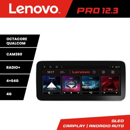 Navigatie Ssangyong Rexton 2019- K-rexton Lenovo PRO 4+64 12.3 inch qled android 4G DSP gps internet