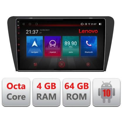 Navigatie Skoda Octavia 2014-2020 E-279 Octa Core cu Android Radio Bluetooth Internet GPS WIFI DSP 4+64GB 4G RESIGILAT