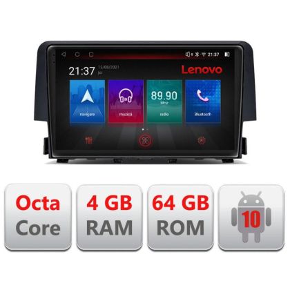 Navigatie Honda Civic 2016-2020 E-669 Octa Core cu Android Radio Bluetooth Internet GPS WIFI DSP 4+64GB 4G RESIGILAT