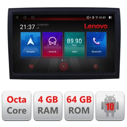 Navigatie Fiat ducato 2022- E-DUCATO, Octacore, 4Gb RAM, 64Gb Hdd, 4G, Qled, 360, DSP, Carplay,Bluetooth RESIGILAT