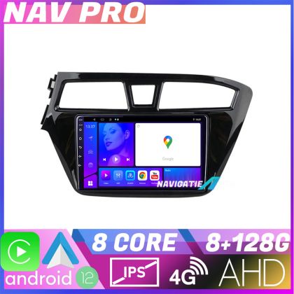 Navigatie Hyundai i20 2015 2018 KIT 517 EDOTEC-LITE Android Ecran 720P Octa Core 8 128 Carplay