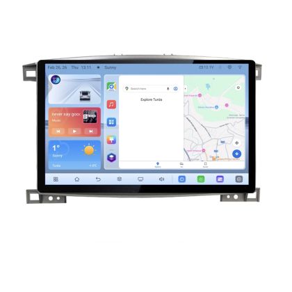 Navigatie dedicata Toyota Land Cruiser L100 2002-2008 N-L100 Edonav ecran 13" 1K 4+64 Android Waze USB Navigatie 4G 360 Toslin