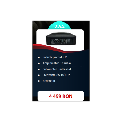 Pachet 2 Difuzoare Audio System MX 165 EVO + 2 difuzoare MXC 165 EVO + Amplificator 5 canale + Subwoofer Underseat si accesorii instalare