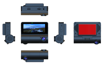 Cameră auto ARTIE CAM PLUS - 3 Camere 4K/1080P, WiFi, Senzor G, GPS & ADAS integrat, Monitorizare parcare Time-lapse, Senzor G