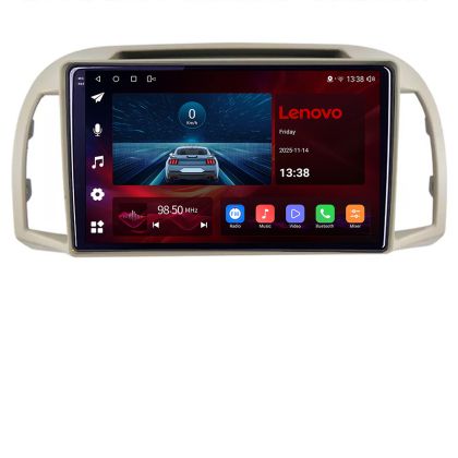 Navigatie Nissan Micra gen 3 K12 2002-2010, Lenovo Ultra Original, Qualcomm 8-Core, 4G, Camera 360, CarPlay Wireless, 4+64GB, 9"