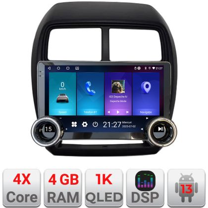 Navigatie MITSUBISHI ASX 2013-2017 Kit-026 Edotec  4+64 10.5 inch Incell 1K android Wifi 5Ghz gps internet