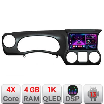 Navigatie Jeep Wrangler 2014-2016 Android radio gps internet 4+64 InCell Display 1K Kit-wr-15+EDT-E210-RK