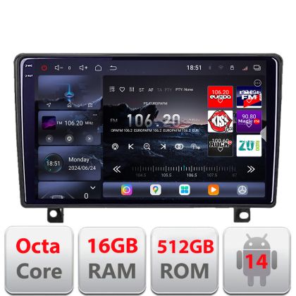 Navigatie Opel Astra H 2006-2015 Android radio gps internet 8 core QLED 2K 16+512GB 360 Edotec