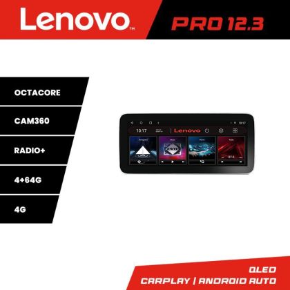 Navigatie Fiat 500 2014- K-539 Lenovo PRO 4+64 12.3 inch qled android 4G DSP gps internet  8Core