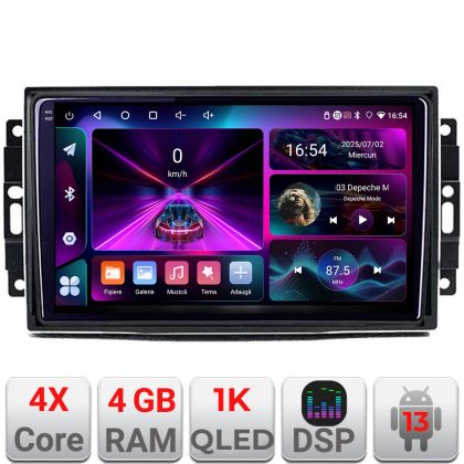 Navigatie Chrysler Jeep A-202  4+64 InCell Display 1K Android Waze USB Navigatie Internet Youtube Radio