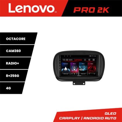 Navigatie Fiat 500 2014- Lenovo Kit-539 8 core QLED 2K 8+256 360 Android Waze USB Navigatie Internet Youtube Radio