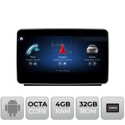 Navigatie Mercedes SLK 2015-2019 NTG5 ecran de 9" Android gps 4G 4+32 1920x720