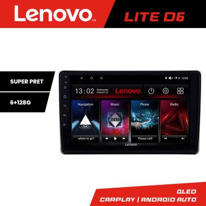 Navigatie Audi A4 B6 Lenovo Kit-050 8 core 6+128 GB Android Waze USB Navigatie Internet Youtube Radio